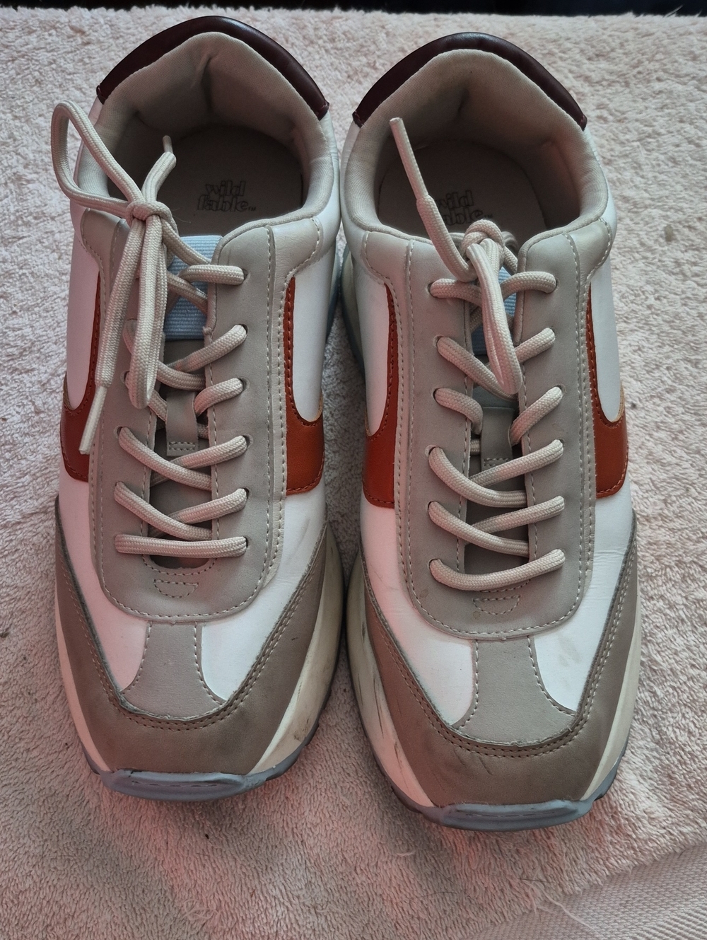wild fable Neutral and Rust Lace-Up Athletic Sneakers